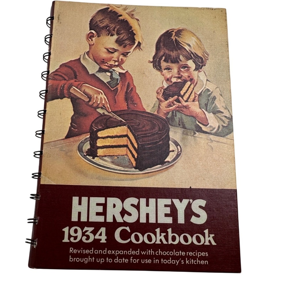 Vintage Hersheys 1934 Cookbook 1971 Revised Edition Spiral Chocolate Recipes
